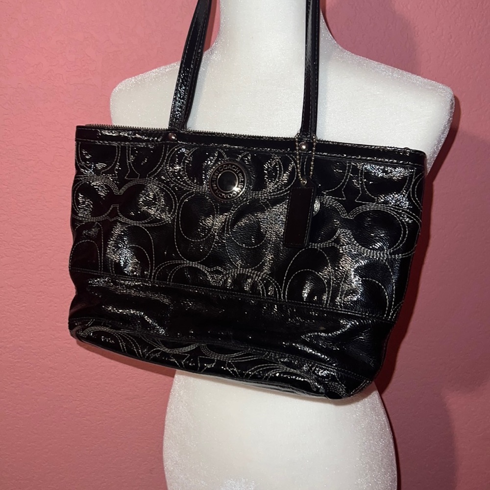 Coach Black Patent Leather Purse